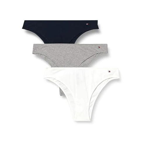 Tommy Hilfiger Women's 3 PACK DIPPED BRAZILIAN UW0UW05968, Purple, XS