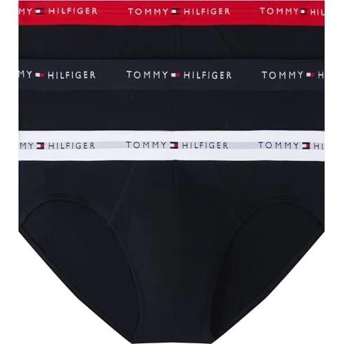 Oferta limitada: Tommy Hilfiger Calzoncillos Hip Briefs Pack de 3 Hombre con Logotipo en la Cintura, Multicolor (Des Sky/Primary Red/White), S de 39.90 € a 29.95 € (ahorro 25%)