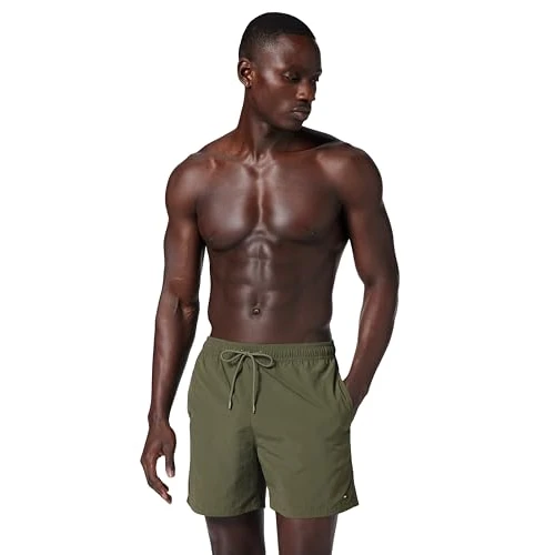 Offerta a tempo: Tommy Hilfiger Uomo Pantaloncino da Bagno Medium Drawstring con Logo, Verde (Army Green), S - 53% da 59.90 € a 28.28 €