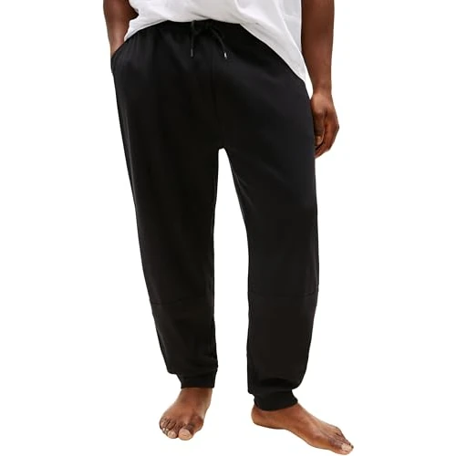 Tommy Hilfiger Men’s Jogging Bottoms with Logo, Black (Black), XXL
