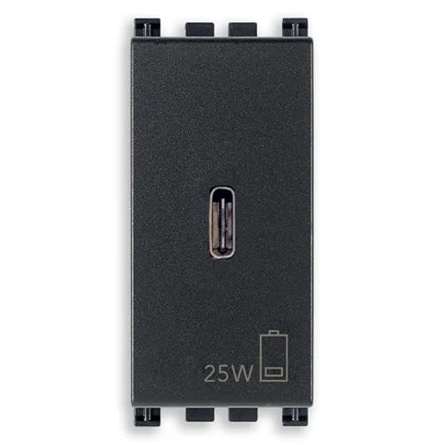 Offerta a tempo: Vimar 19292.C.25 Arké Alimentatore USB da 25 W per dispositivi elettronici, uscita USB C, tecnologia Power Delivery - 30% da 29.40 € a 20.49 €