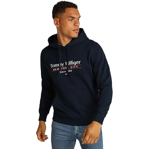 Oferta ograniczona: Tommy Hilfiger Bluza z kapturem Mężczyźni Hilfiger Center Stack Hoody Mw0mw38672 z 301.16 EUR na 301.16 EUR (znizka 0%)