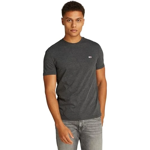 Offerta a tempo: Tommy Jeans Tjm Xslim Jaspe Htr Tee Ext Dm0Dm20363, Maglietta a Maniche Corte, Uomo, Nero (Black Htr), 3XL - 36% da 29.90 € a 18.99 €