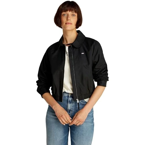 Offerta a tempo: Tommy Jeans Tjw Cotton Jacket Ext Dw0Dw20403, Giacca, Donna, Nero (Black), XL Plus - 35% da 83.00 € a 53.99 €