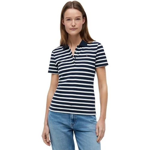 Oferta limitowana: TOMMY HILFIGER Damska koszulka polo 1985 SLIM PIQUE SS WW0WW43225, niebieska, L, Niebieski (Dark Night Navy/Ecru Stp), L z 156.64 zł na 156.64 zł (oszczędź 0.00%)