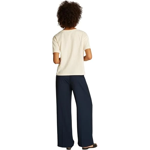 Begrenztes Angebot: Tommy Hilfiger Damen Slub Crop V-nk Ss Ww0ww43901 SLUB Crop V-NK SS WW0WW43901 von 59.70 EUR auf 40.00 EUR (Rabatt 33%)