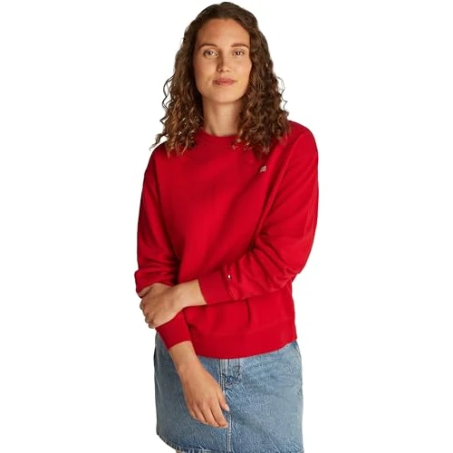Oferta limitada: Tommy Hilfiger Sudadera Mujer Contrast Flag Regular Fit, Rojo (Primary Red), XL de 99.90 EUR a 59.00 EUR (ahorro 41%)