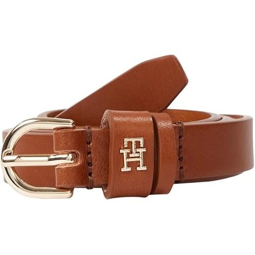 Offerta a tempo: Tommy Hilfiger Donna Cintura Essential Effortless 1,5 cm Stretta, Marrone (Cognac), 100 cm - 52% da 39.90 € a 19.00 €