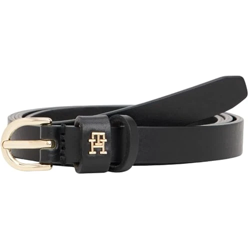 Tommy Hilfiger Women’s 1.5 cm Essential Effortless Skinny Belt, Black (Black), 37.4 inches