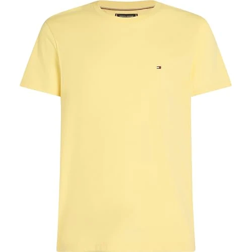 Offre limitée : Tommy Hilfiger T-Shirt Manches Courtes Homme Seasonal Solid Tee avec Col Ras-du-Cou, Jaune (Citronella), S de 39.90 € à 31.90 € (20% de remise)