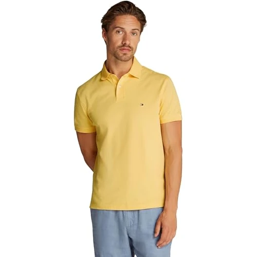 Tommy Hilfiger Herren Poloshirt Kurzarm 1985 Regular Fit, Gelb (Citronella), XXL