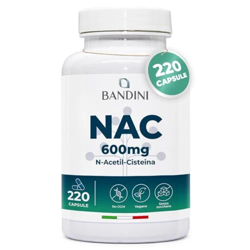 Limitiertes Angebot: Bandini® NAC N-Acetyl L-Cystein | 220 Kapseln - 600 mg (Mehr als 7 Monate Vorrat) | Glutathion Vorläufer, Natürliche Antioxidantien, 100% Reine N Acetyl Cystein Aminosäuren | Hochdosiert, Vegan von 18.90 EUR auf 18.90 EUR (Spare 0%)