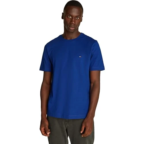Offre limitee: Tommy Hilfiger T-Shirt Manches Courtes Homme Seasonal Solid Tee avec Col Ras-du-Cou, Bleu (Wedge Blue), XXL de 39.90 EUR a 23.95 EUR (economie 40%)