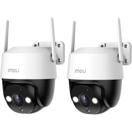 Imou Kit Telecamera Wi-Fi Esterno 2K Visione Notturna a Colori, Tracciamento Intelligente, Rilevamento Umano/Veicoli con Faretto & Sirena, Allarmi Vocali Personalizzabili, 2,4Ghz Pack 2