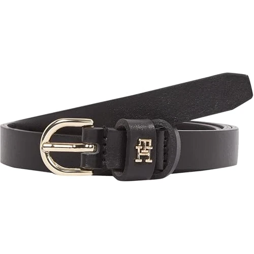 Tommy Hilfiger Essential Moeiteloze skinny riem voor dames, 1,5 cm, Zwart (zwart), 90