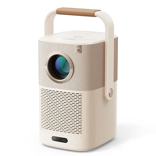 Proyector JBL/2.5H Batería Integrada Yaber T2 Proyector Dolby Audio, 1080P Nativo Full HD Proyector Portátil WiFi 6 Bluetooth, Autofocus/Keystone Proyector de exterior para Android/iOS/TV Stick/PC