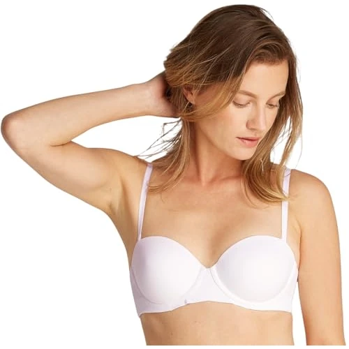 Offerta a tempo: Calvin Klein Donna Reggiseno Push-up Spalline Rimovibili, Bianco (White), 2C - 58% da 44.90 € a 19.06 €