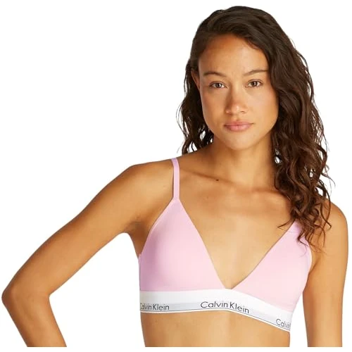 Calvin Klein Donna Reggiseno a Bralette Triangle Imbottitura Estraibile, Rosa (Buff Pink), XL