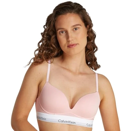 Calvin Klein Reggiseno Push-up Donna Plunge con Ferretto, Rosa (Buff Pink), 2E