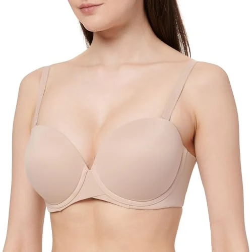 Offerta a tempo: Calvin Klein Donna Reggiseno Push-up Spalline Rimovibili, Beige (Cedar), 5B - 56% da 44.90 € a 19.66 €