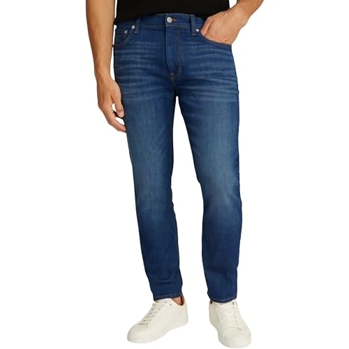 Tommy Hilfiger Uomo Jeans Houston Flex Tucson Tapered Fit, Blu (Mohave Indigo), 30W/40L