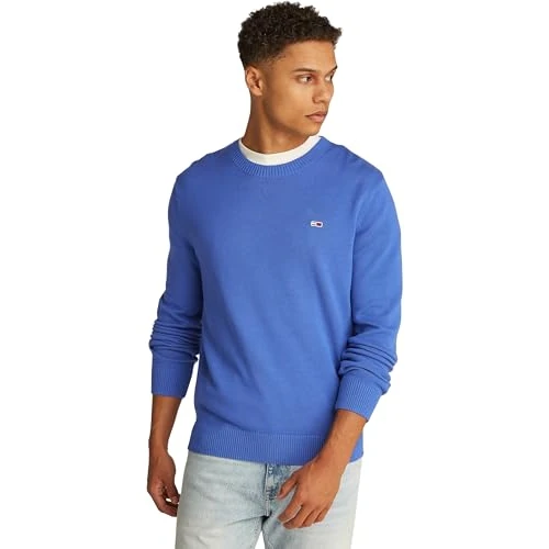 Offerta a tempo: Tommy Jeans Tjm Slim Essential Light Sweater Pullover, Blue (Tempo Blue), 3XL Plus Uomo - 42% da 89.90 € a 51.95 €