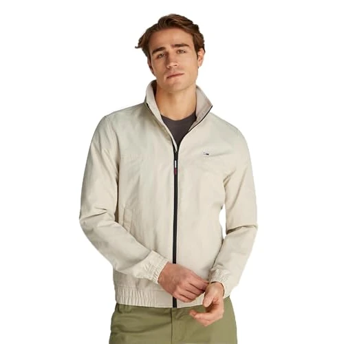 Tommy Jeans Tjm Essential Casual Bomber Dm0Dm15382, Giacche in Tessuto, Uomo, Beige (Newsprint), XS