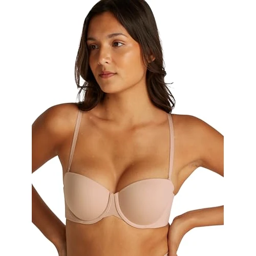 Calvin Klein Soutien-Gorge sans Bretelles Femme Lightly Lined avec Stretch, Beige (Cedar), 90D