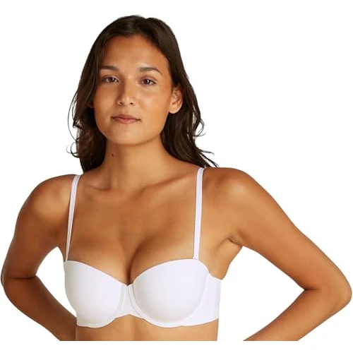 Limited-time offer: Calvin Klein Women’s Lightly Lined Strapless Bra with Stretch, White (White), 32D from 25.58 £ to 25.58 £ (save 0.00%)
