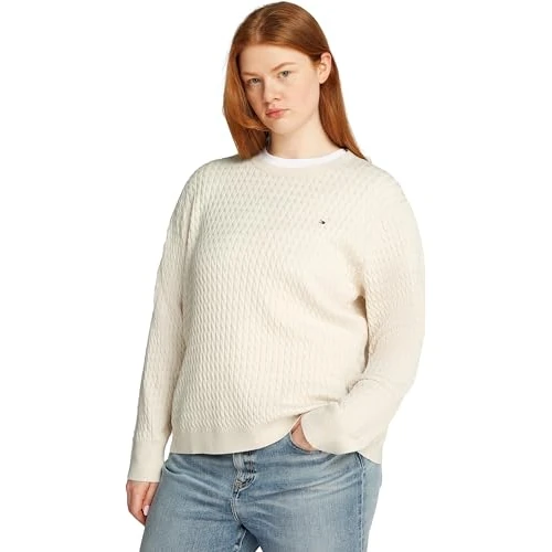 Limited offer: Tommy Hilfiger Women’s Cable Knit Round Neck Jumper from 120.00 EUR to 120.00 EUR (save 0%)