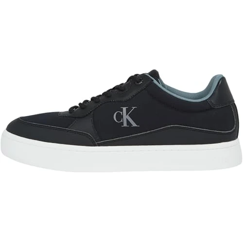 CK JEANS Heren CLASSIC CUPSOLE TECH RIPSTOP YM0YM01202 Low Top, zwart (zwart/helder wit/Trooper), 7 UK, Zwart Zwart Helder Wit Trooper, 39.5 EU