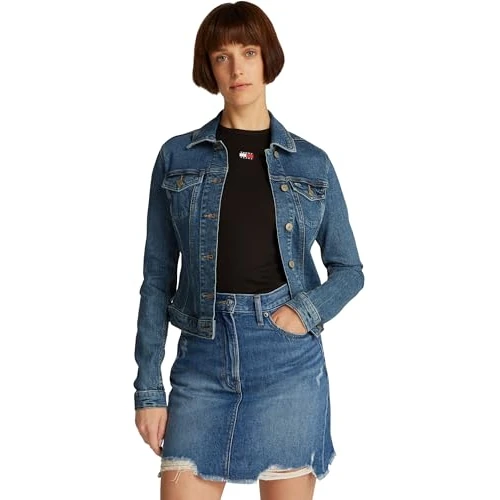 Tommy Jeans Femme Vivianne Skn Jacket Ext Bi8130 Dw0dw20120 Veste Camionneur, Denim (Denim Medium), XL EU