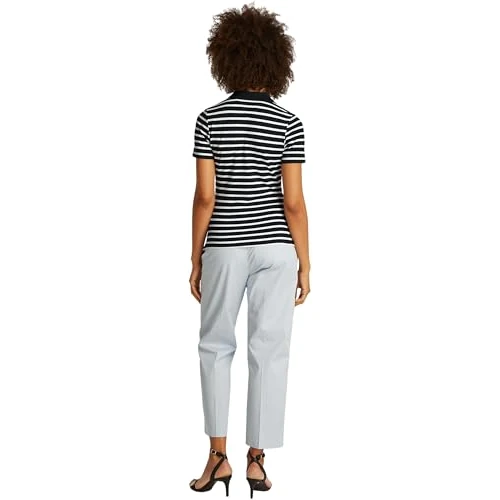 Offerta a tempo: Tommy Hilfiger Maglietta Polo Maniche Corte Donna Slim Fit, Multicolore (Dark Night Navy/Ecru STP) — 15% da 79,90 € a 67,99 €