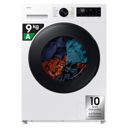 Samsung Lavasciuga Crystal WiFi WD90DG5B15BEET, 9+6 kg, Wifi, AI Ecobubble, Vapore Igienizzante, AI Energy Mode, Carica Frontale, 60L x 85H x 60P cm