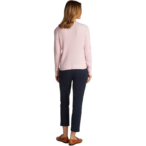 TOMMY HILFIGER Dames CO-kabel C-NK LS Trui WW0WW44993, Roze (Heather Licht Roze), XL