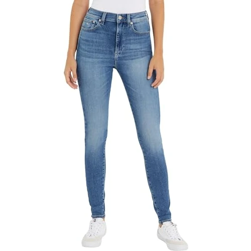 Tommy Jeans Damen Sylvia HGH Skn Bi1239 Dw0dw20028 Skinny, Denim (Denim Medium), 24W / 32L EU
