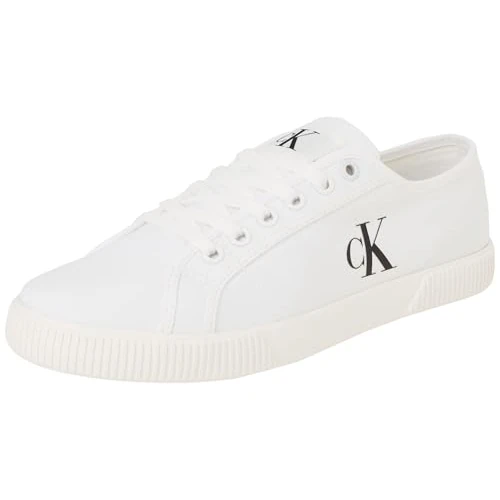 Calvin Klein Women’s Essential Low Top Vulcanised Trainers, White (Triple Bright White), 6