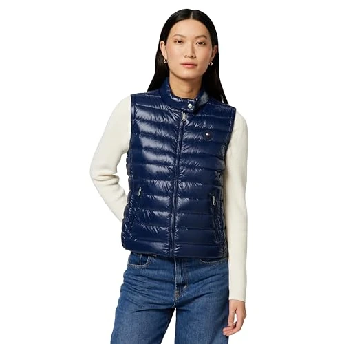 Oferta limitada: Tommy Hilfiger Chaleco Mujer con cuello vuelto, Azul (Dark Night Navy), XS de 179.90 € a 92.26 € (ahorro 49%)