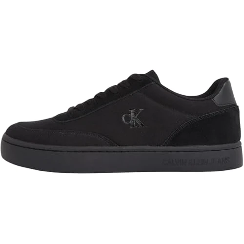 Calvin Klein Herren Cupsole Sneaker Classic Canvas Low Top, Schwarz (Triple Black), 42