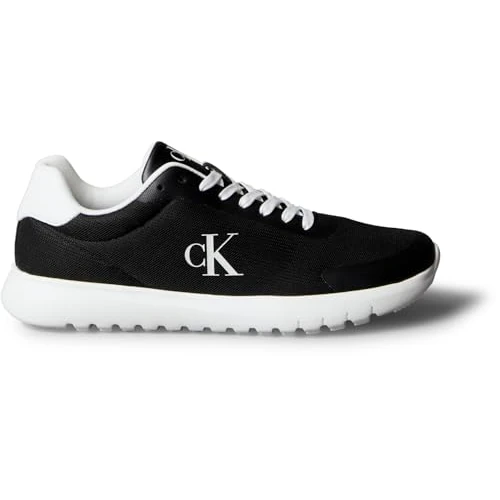 Offerta a tempo: Calvin Klein Uomo Sneakers Runner Eva Mesh con Logo, Nero (CK Black/Bright White), 40 - 48% da 79.90 € a 41.85 €