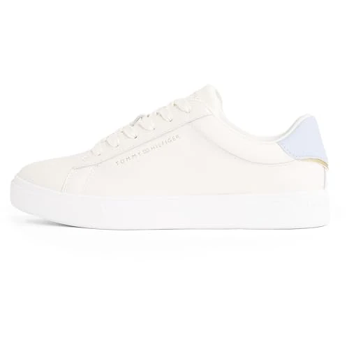 Tommy Hilfiger Women's Essential Low Top Court Trainers, Off-White (Ancient White), 6.5
