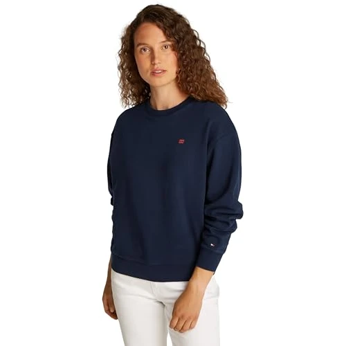Limited offer: Tommy Hilfiger Women’s Contrast Flag Regular Fit Sweatshirt from 45.05 EUR to 37.39 EUR (save 17%)