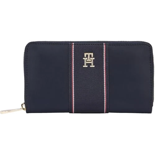 Tommy Hilfiger Poppy damesportemonnee met ritssluiting, blauw (Space Blue Corp), eenheidsmaat