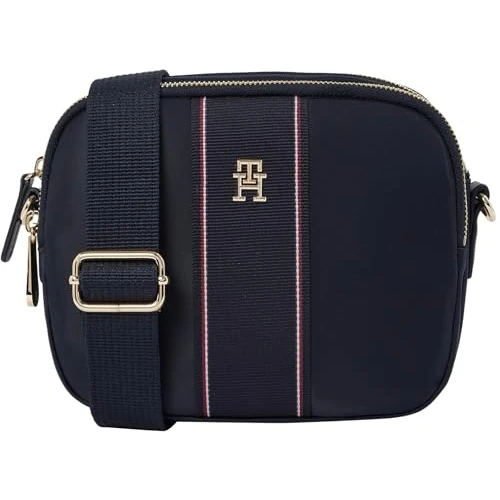 TOMMY HILFIGER Dames Poppy Camera Bag Corp Aw0aw17230 Crossover, One Size, Blauw (Space Blue Corp), One Size