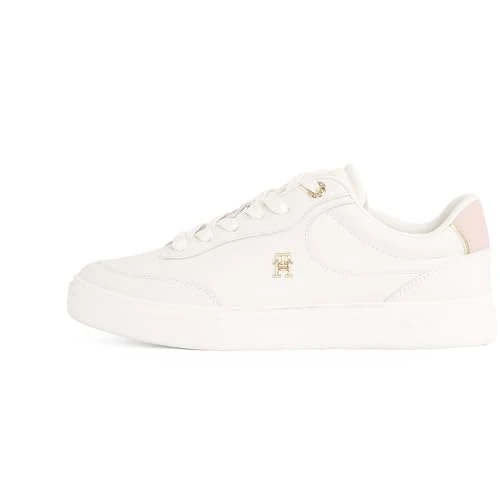 Offre limitée : Tommy Hilfiger Baskets Femme Essential Chic en Cuir, Beige (Ancient White), 41 de 109.90 € à 76.95 € (30% de remise)