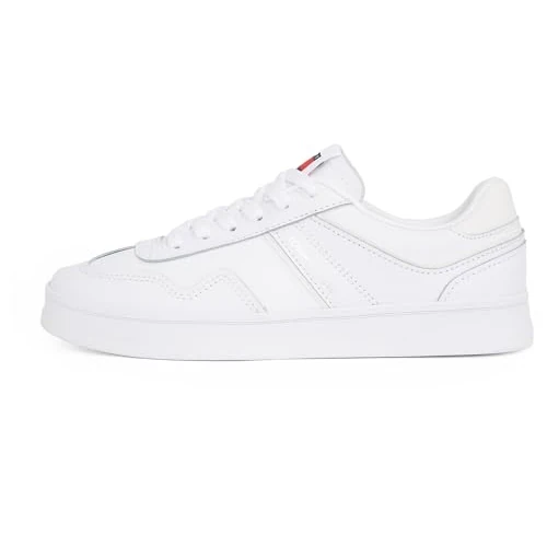Oferta limitada: Tommy Jeans Low Profile Sneaker Mujer Greenwich Leather Elegante, Blanco (White), 36 de 109.90 EUR a 65.00 EUR (ahorro 41%)