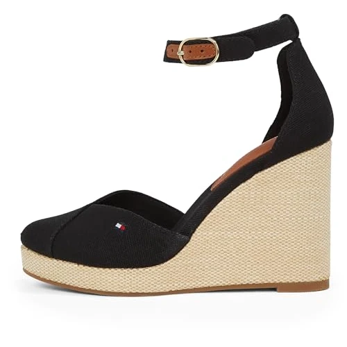 Tijdelijke aanbieding: Tommy Hilfiger dames Flag High Wedge Espad Closed ToeWedge Espadrilles van 99.89 EUR naar 62.93 EUR (korting 37%)