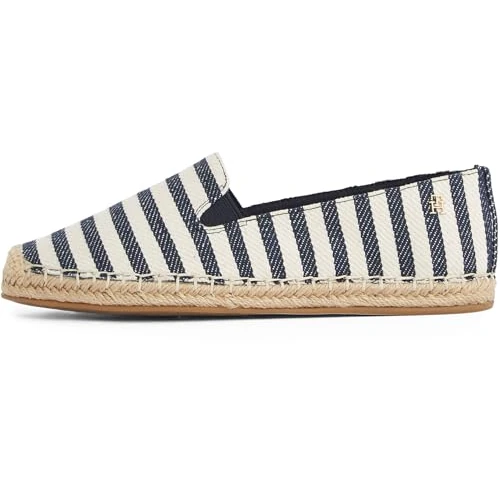 Offre limitee: Tommy Hilfiger Espadrilles Femme Nautical Stripe avec Logo, Multicolore (Space Blue Itacha Stripes), 41 de 42.99 EUR a 42.99 EUR (economie 0%)