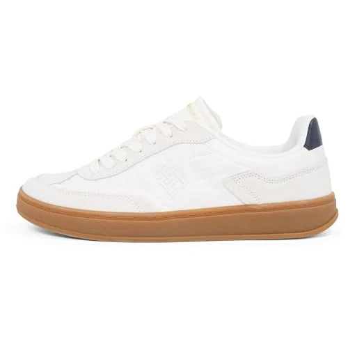 Tommy Hilfiger Women’s Heritage Low Top Court Trainers, Off-White (Ancient White), 4