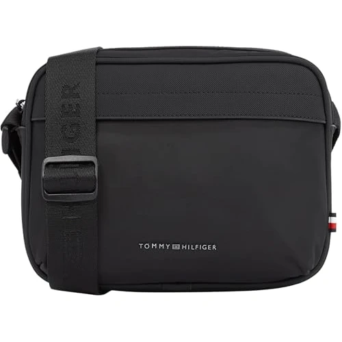 Offerta a tempo: Tommy Hilfiger Uomo Borsa a Tracolla Repreve con Logo, Nero (Black), Taglia Unica - 31% da 79.90 € a 55.00 €